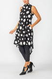 Black Cowl Neck Sleeveless Drape Dress