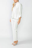 White One Button Jacket