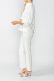 White One Button Jacket