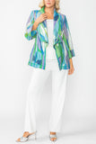 Blue Open Front Jacket