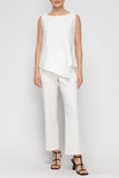 White Asymmetrical Tank Top