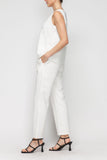 White Asymmetrical Tank Top