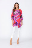 Pink Layered Asymmetrical Tunic Top