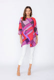 Pink Layered Asymmetrical Tunic Top