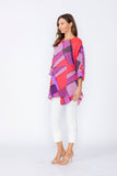 Pink Layered Asymmetrical Tunic Top