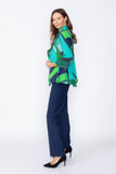 Blue Open Front Jacket