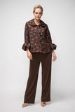 Rust Peter Pan Crop Jacket