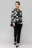Black and White One Button Jacket