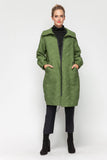 Army Green Zip Detail Trench