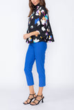 Blue Three Button High Neck Jacket
