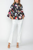 Red Three Button High Neck Jacket