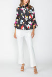 Red Three Button High Neck Jacket