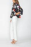 Red Three Button High Neck Jacket