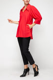 Red Puff Sleeve Top