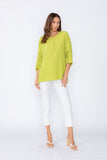 Lime Ladder Sleeve With Button Top