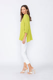 Lime Ladder Sleeve With Button Top