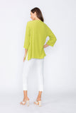 Lime Ladder Sleeve With Button Top
