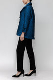 Blue Double Collar Pucker Jacket