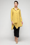 Mustard Asymmetrical Cut Shirt Collar
