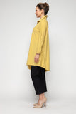 Mustard Asymmetrical Cut Shirt Collar