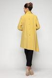 Mustard Asymmetrical Cut Shirt Collar