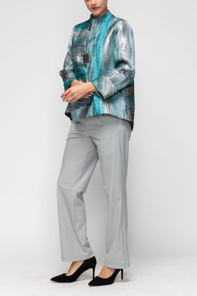 Blue Ombre One Button Jacket – IC Collection