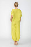 Avocado Shoulder Button Detail Dolman Top