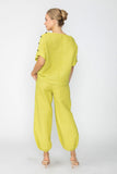 Avocado Shoulder Button Detail Dolman Top