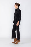 Black Contrast Top Stitch Detail Jacket