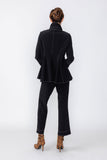 Black Contrast Top Stitch Detail Jacket