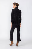 Black Contrast Top Stitch Detail Jacket