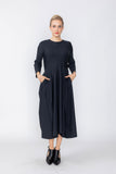 Black Long Sleeve Balloon Dress