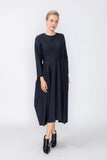 Black Long Sleeve Balloon Dress