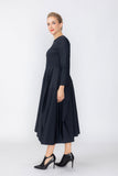 Black Long Sleeve Balloon Dress