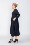 Black Long Sleeve Balloon Dress