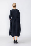 Black Long Sleeve Balloon Dress