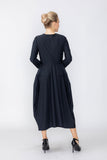 Black Long Sleeve Balloon Dress