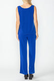 Royal Blue Wide Leg Long Pants & Scoop Neck Tank Top