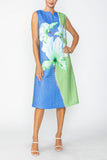 Blue Floral Placement Dress