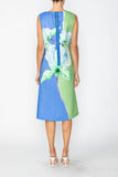 Blue Floral Placement Dress