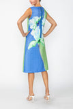 Blue Floral Placement Dress