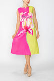 Pink Floral Placement Dress
