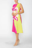 Pink Floral Placement Dress