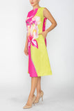 Pink Floral Placement Dress