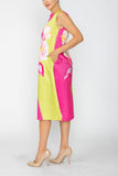 Pink Floral Placement Dress