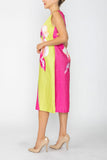 Pink Floral Placement Dress