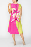 Pink Floral Placement Dress