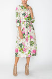 Multi Color Maxi Wrap Dress