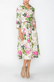 Multi Color Maxi Wrap Dress