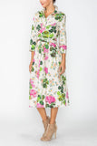 Multi Color Maxi Wrap Dress